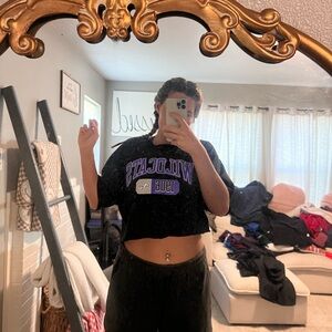 Black ACU Wildcats 1906 Crop Top